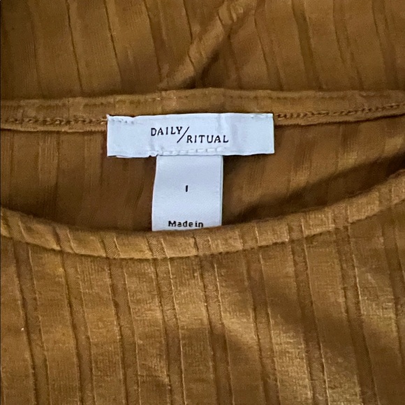 Daily Ritual Large  Ribbed Long Sleeve Maxi Dress - NWT - Picture 5 of 7